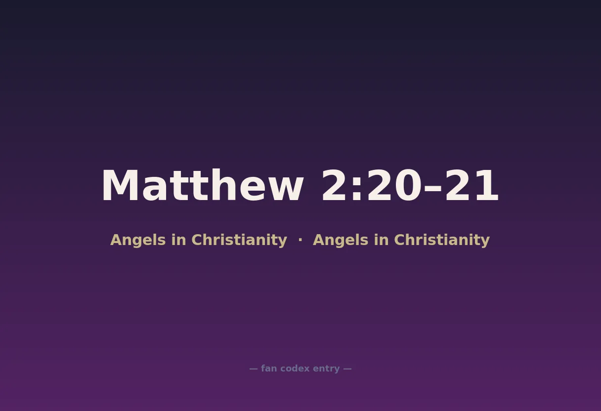 Matthew 2:20–21